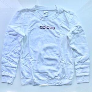 ❌SOLD❌Like New Adidas youth kids crewneck sweater in white in Size Small